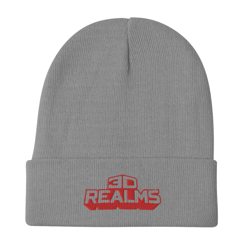 3D Realms Embroidered Beanie - Gray