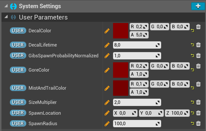 Adding and defining parameters in Niagara